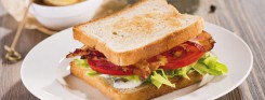 BLT sandwich s majonézou a zeleným pepřem