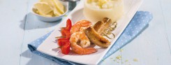 Chalupářská klobása s krevetami a citronovou kaší