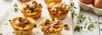 Vaječné muffiny s Pražskou šunkou 
